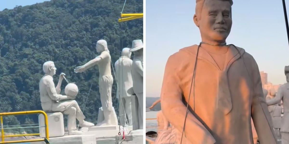 A praia do Guaiúba recebeu 15 esculturas do artista plástico Sarro