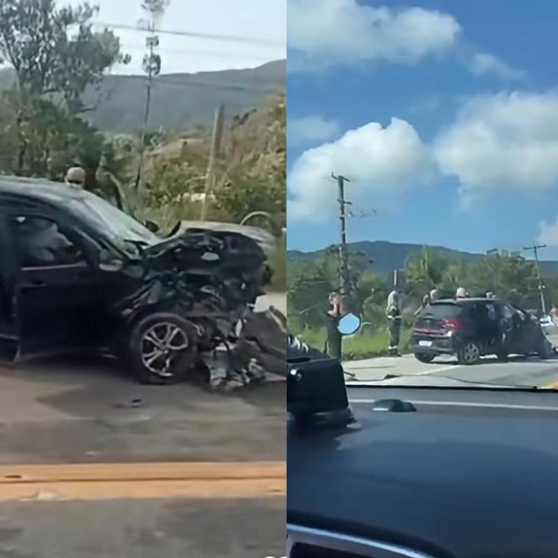 Colisão frontal mobilizou equipes de resgate e provocou operação reversível na rodovia