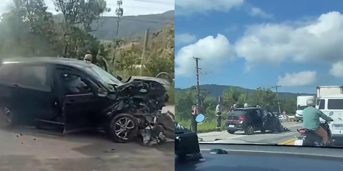 Colisão frontal mobilizou equipes de resgate e provocou operação reversível na rodovia