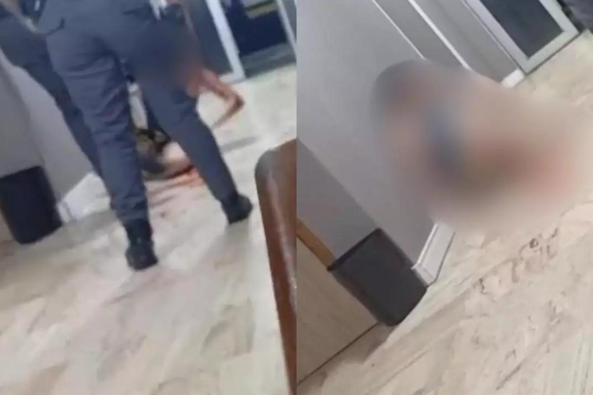 Caso foi registrado em vídeo e é investigado pela corporação; policial foi afastado