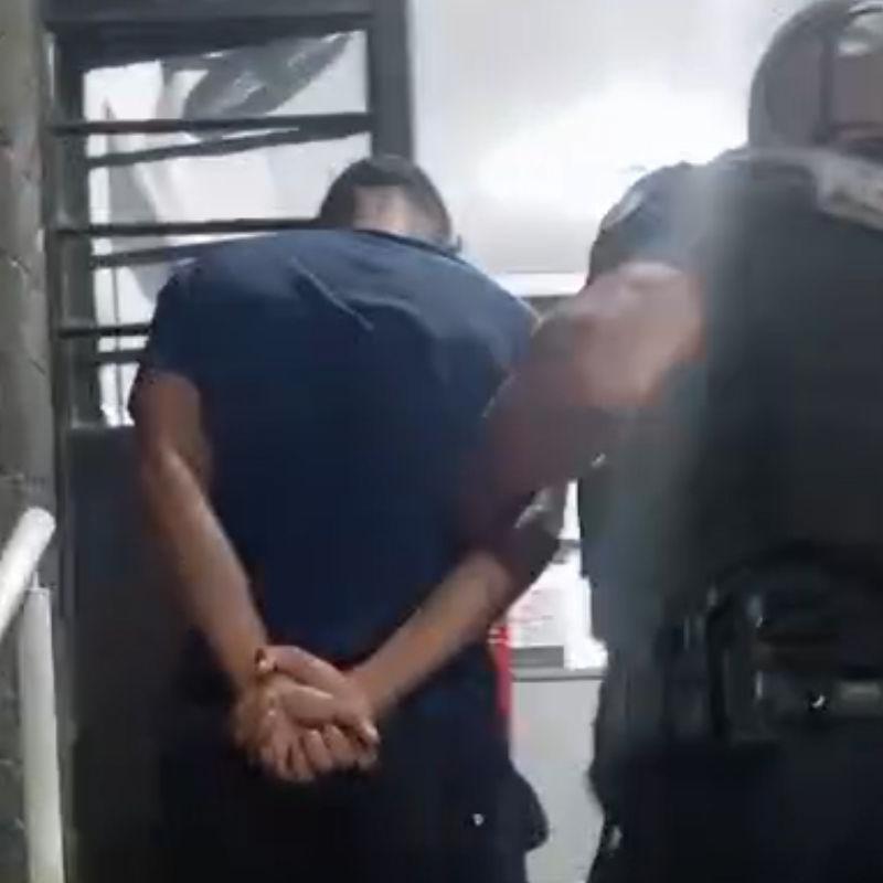 Criminoso foi detido e levado à Delegacia Sede de Guarujá