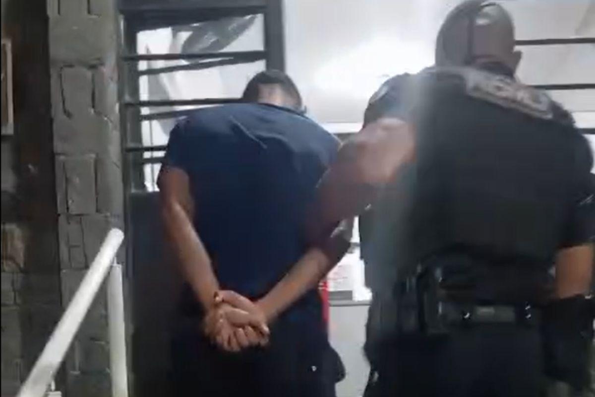 Criminoso foi detido e levado à Delegacia Sede de Guarujá