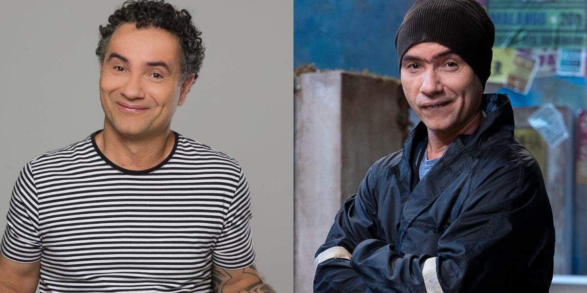 Luque e ele como Jackson Five, um dos personagens do espetáculo