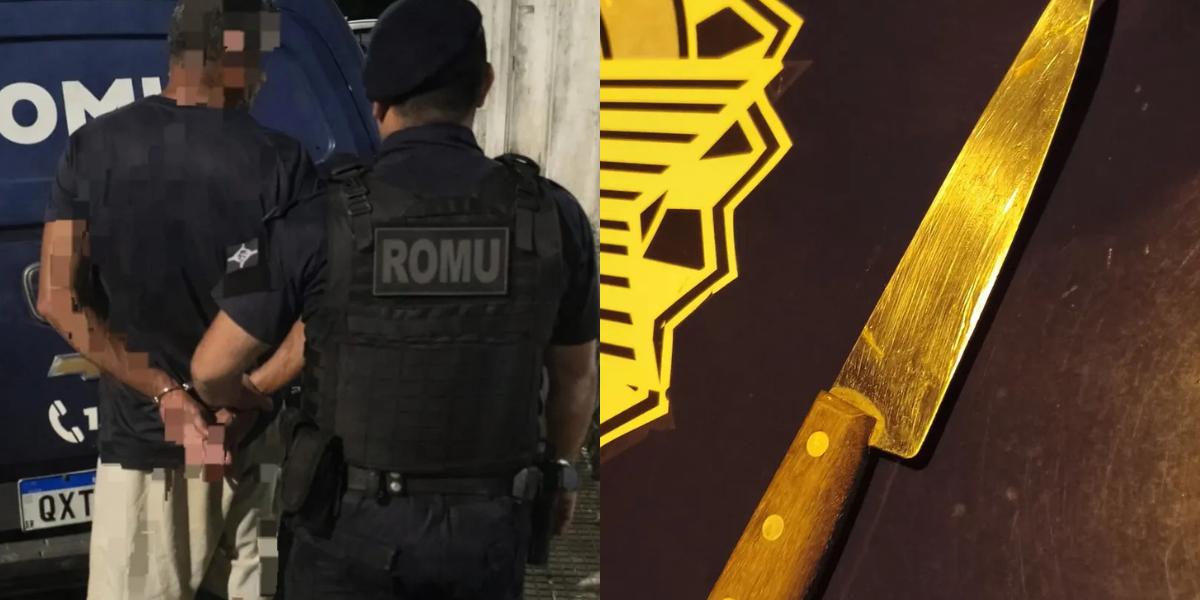 Homem foi preso pela GCM; agentes encontraram faca com ele