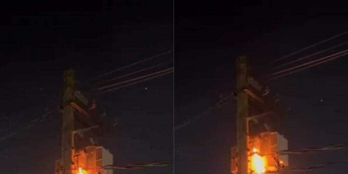 Ocorrência foi registrada na noite de quarta-feira (26) e mobilizou o Corpo de Bombeiros; CPFL se manifestou