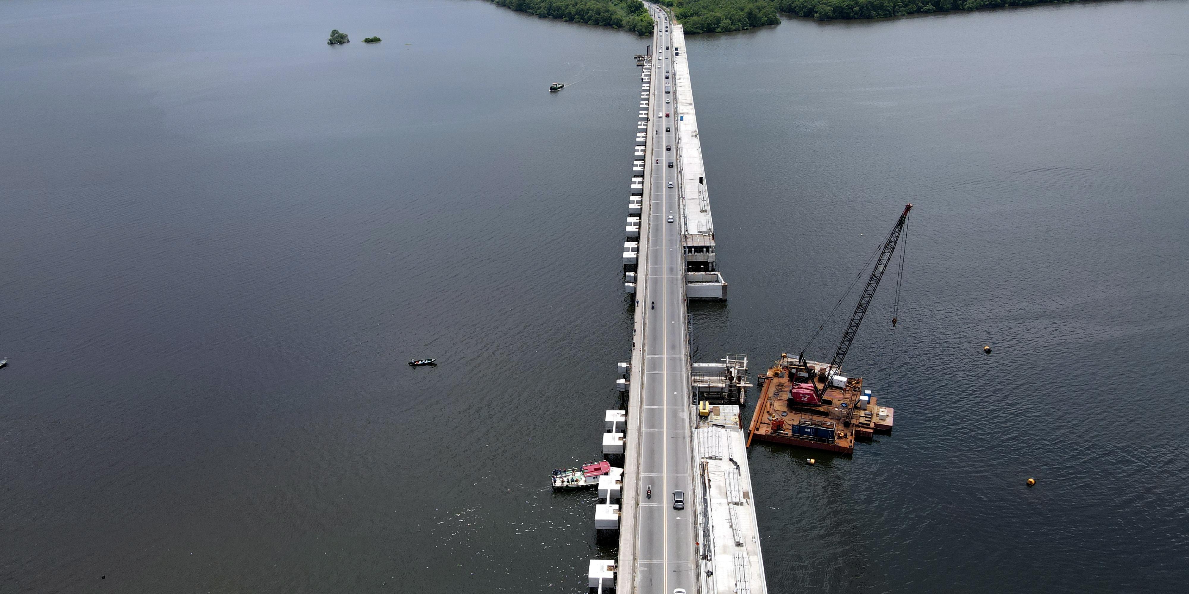 Ponte liga as áreas Continental e Insular e faz parte do projeto de instalação do terceiro trecho do VLT
