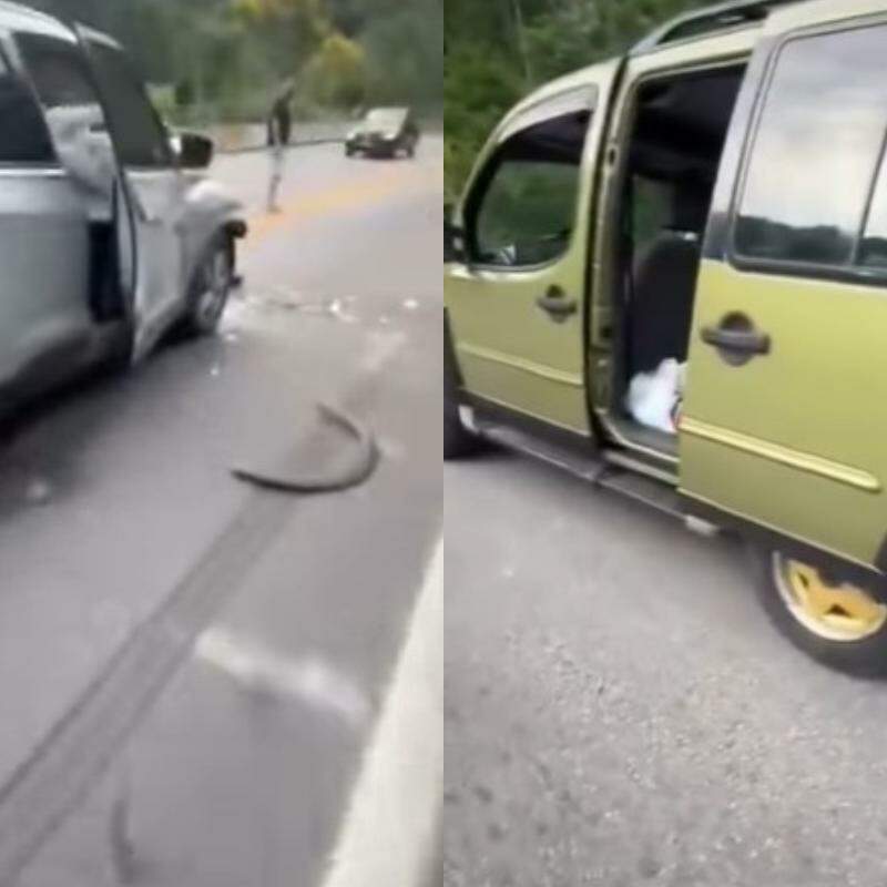 Colisão traseira foi registrada no sentido sul da rodovia, e trânsito operou em sistema reversível durante atendimento