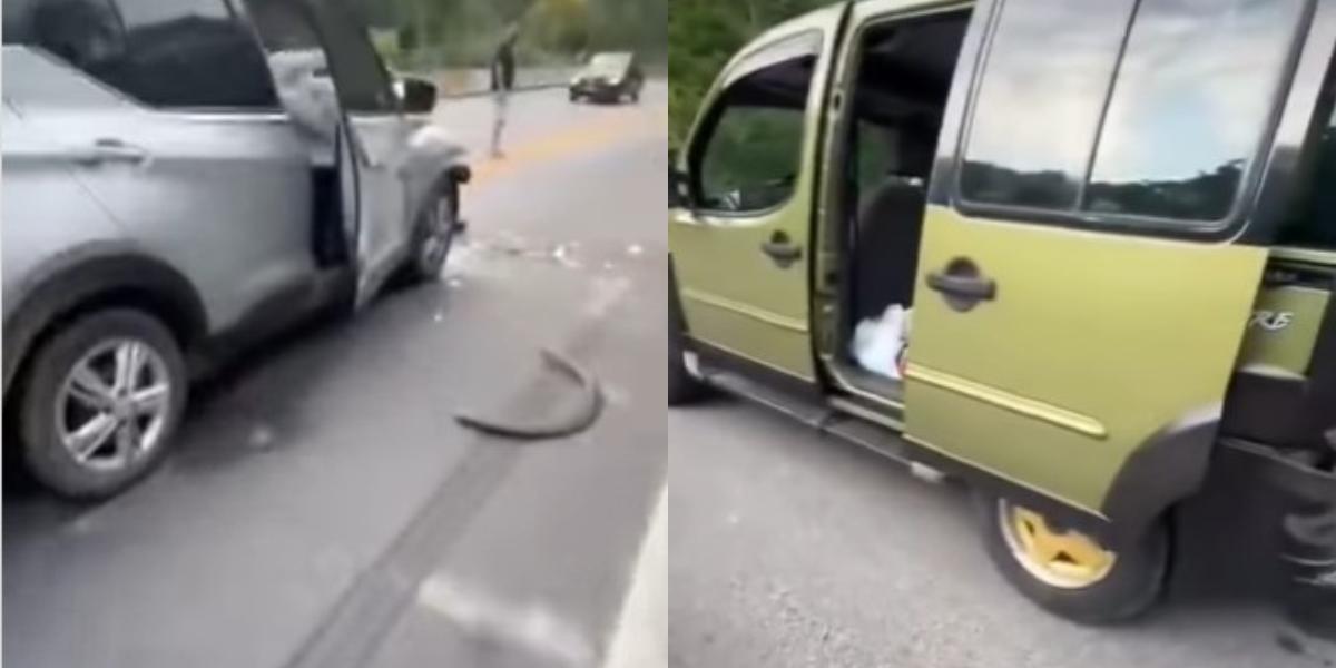 Colisão traseira foi registrada no sentido sul da rodovia, e trânsito operou em sistema reversível durante atendimento