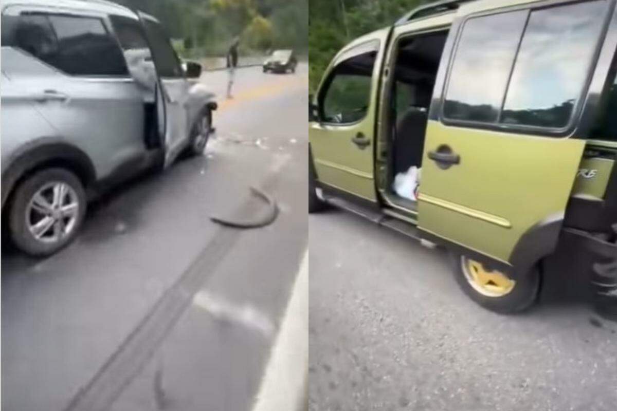 Colisão traseira foi registrada no sentido sul da rodovia, e trânsito operou em sistema reversível durante atendimento