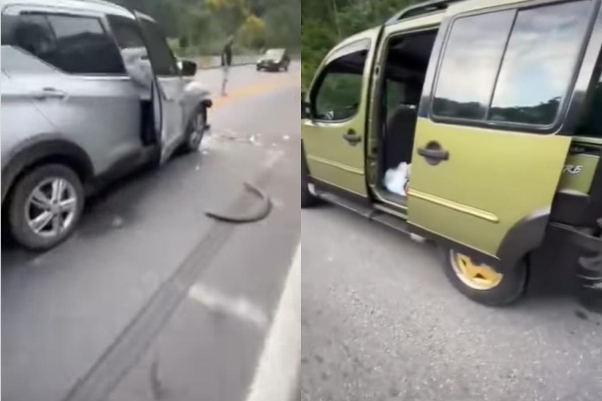 Colisão traseira foi registrada no sentido sul da rodovia, e trânsito operou em sistema reversível durante atendimento