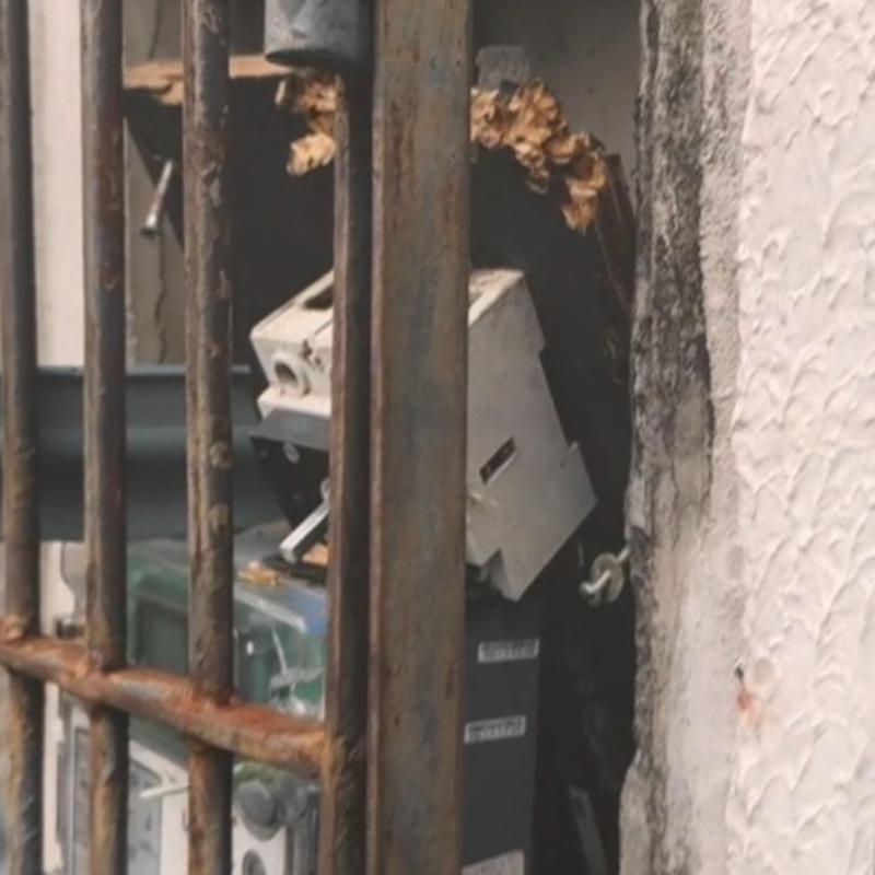 Imagem mostra que local foi furtado