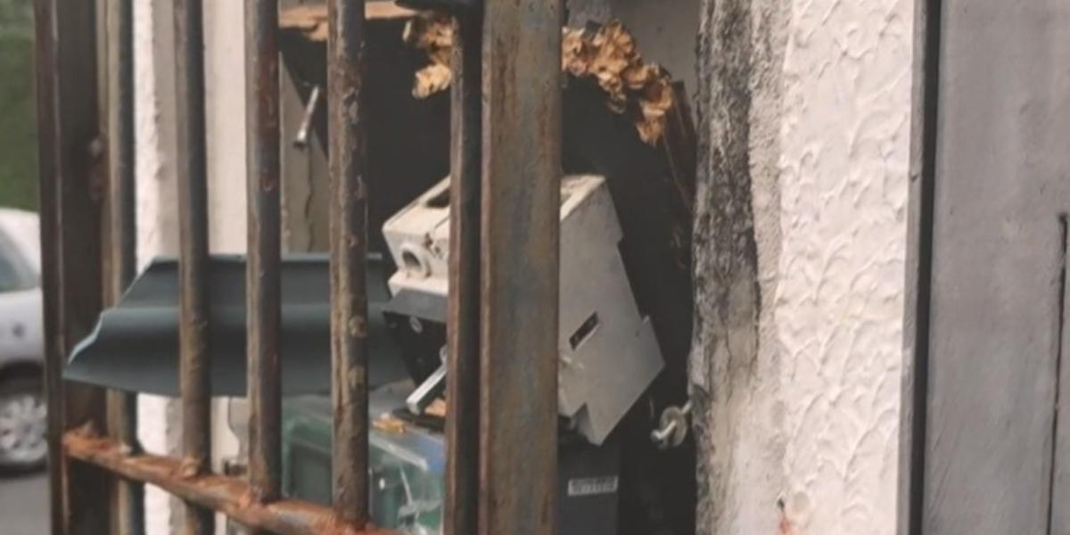 Imagem mostra que local foi furtado