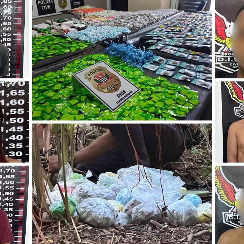 Seis integrantes do PCC, sendo cinco homens e uma mulher, foram detidos durante uma operação de combate ao tráfico de drogas em Itanhaém