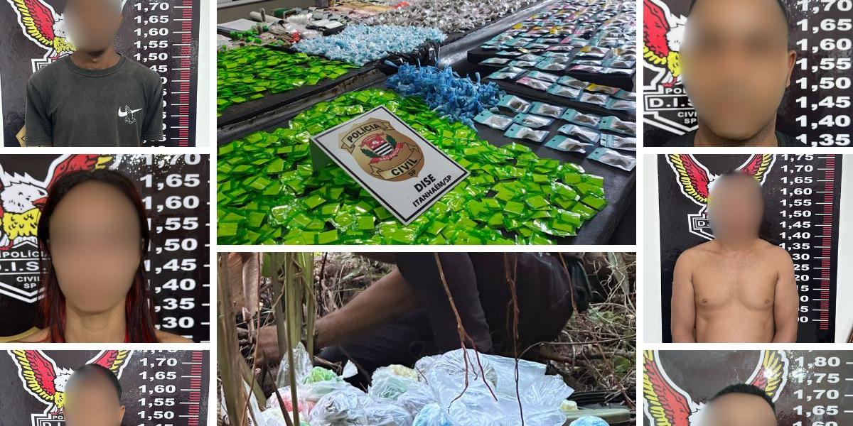 Seis integrantes do PCC, sendo cinco homens e uma mulher, foram detidos durante uma operação de combate ao tráfico de drogas em Itanhaém