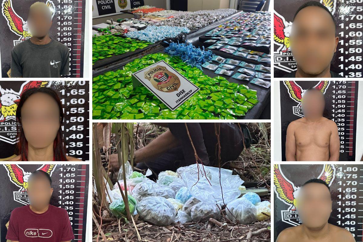 Seis integrantes do PCC, sendo cinco homens e uma mulher, foram detidos durante uma operação de combate ao tráfico de drogas em Itanhaém