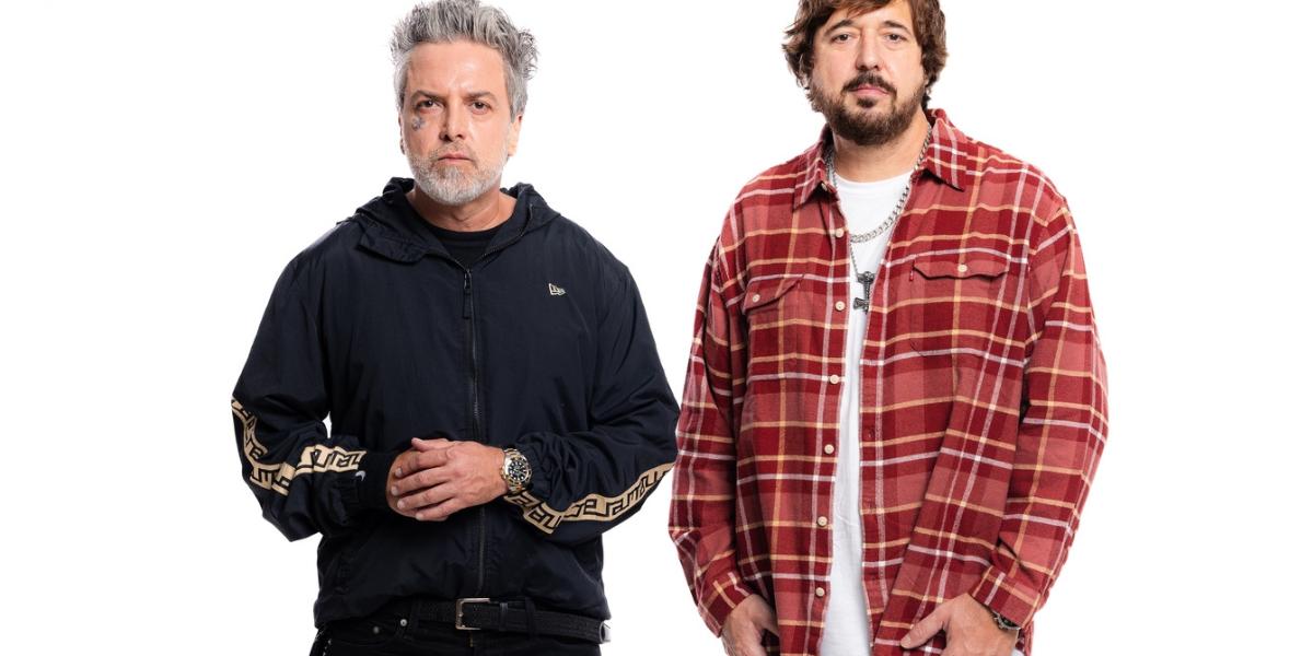 Thiago Castanho e Marcão Britto, integrantes fundadores do Charlie Brown Jr.