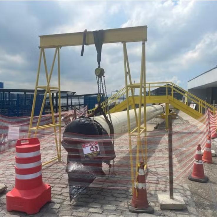 Segunda travessia subaquática sob o canal do Porto de Santos será composta de 5,56 km de tubos