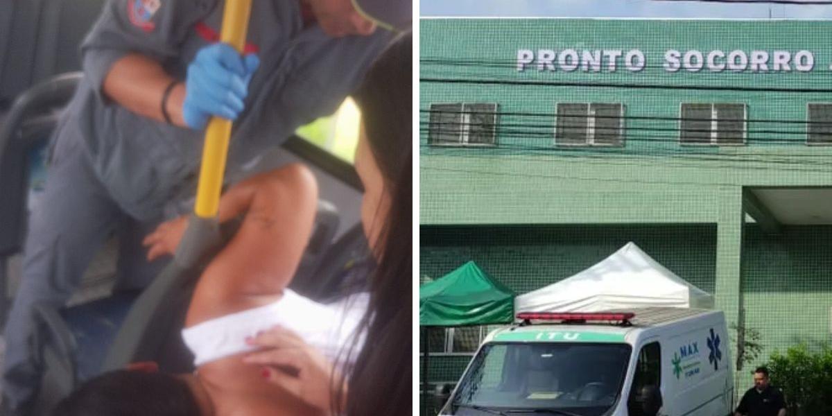 Mulher foi socorrida pelo Samu e levada para o PS Rio Branco, onde segue internada