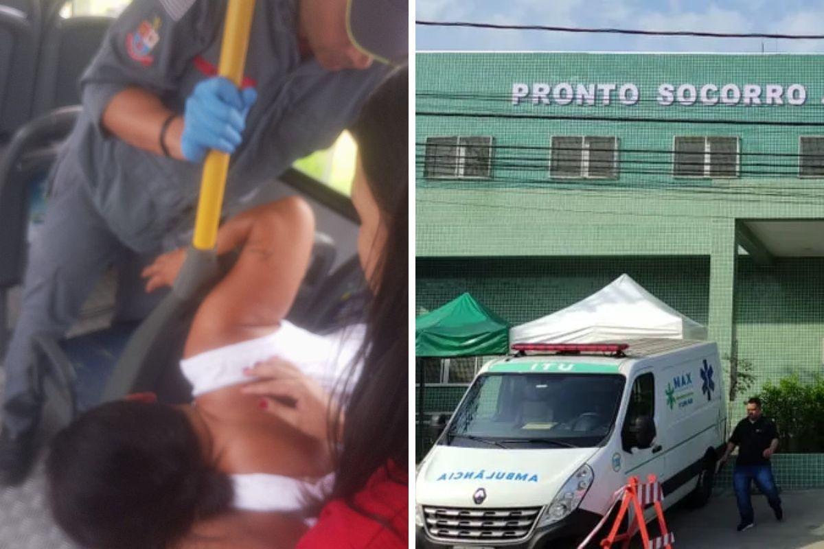 Mulher foi socorrida pelo Samu e levada para o PS Rio Branco, onde segue internada