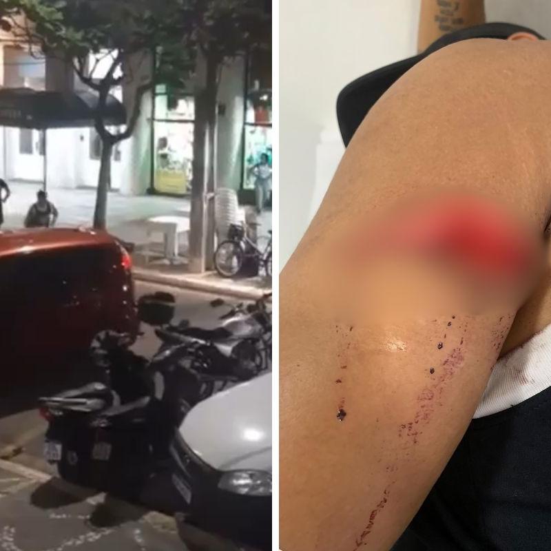 Homem foi esfaqueado pelo militar durante discussão no trânsito no Centro de Guarujá