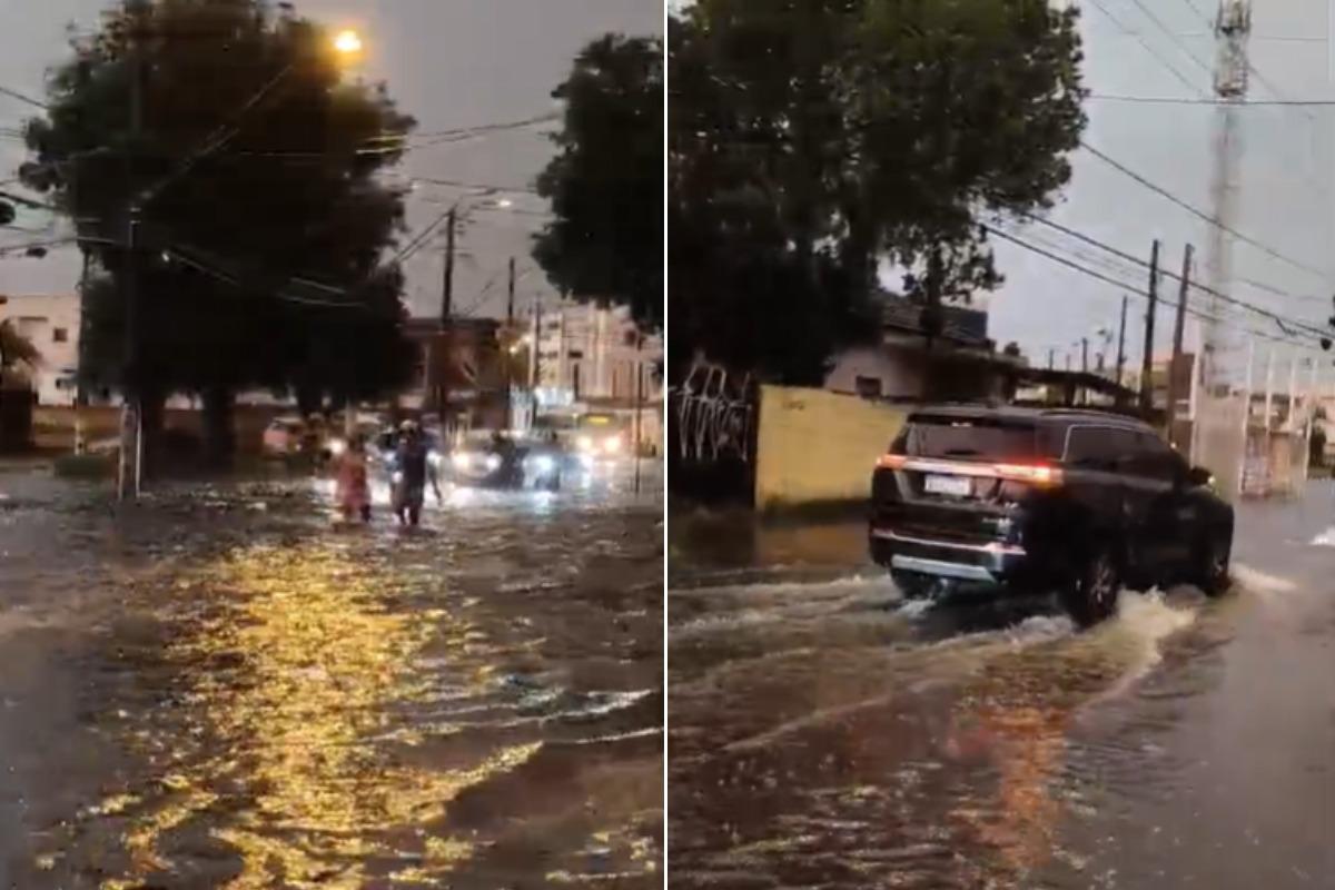 A Vila Margarida, em São Vicente, foi um dos locais que teve alagamento