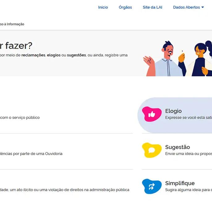 O sistema também passou por melhorias que contemplam a gestão das informações prestadas pelas ouvidorias de órgãos públicos