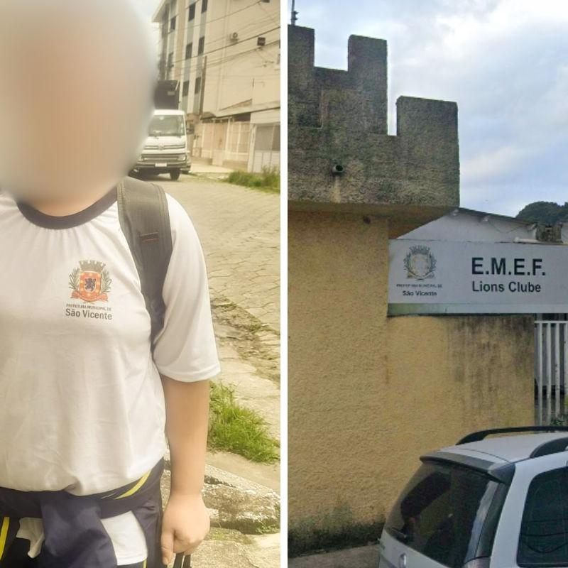 Aluno de 10 anos teria sido agredido com um tapa no braço por um professor de educação dentro da EMEF Lions Clube