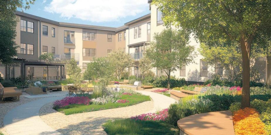 Proposta do cohousing, em imagem ilustrativa, é manter moradias privadas, mas com espaços coletivos e de convivência