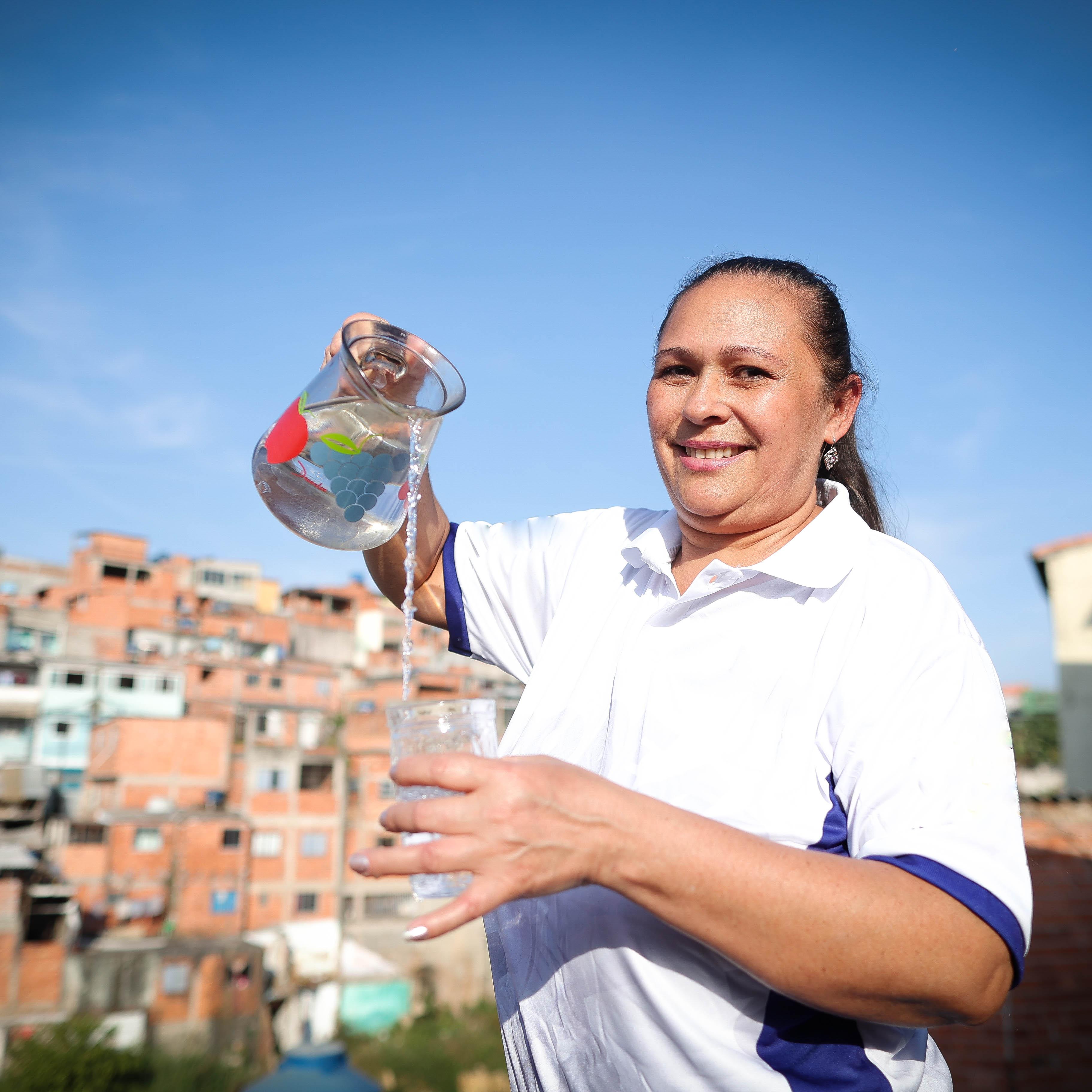 Beneficiária da Tarifa Social Paulista, Francisca Fernanda, moradora da zona sul da capital