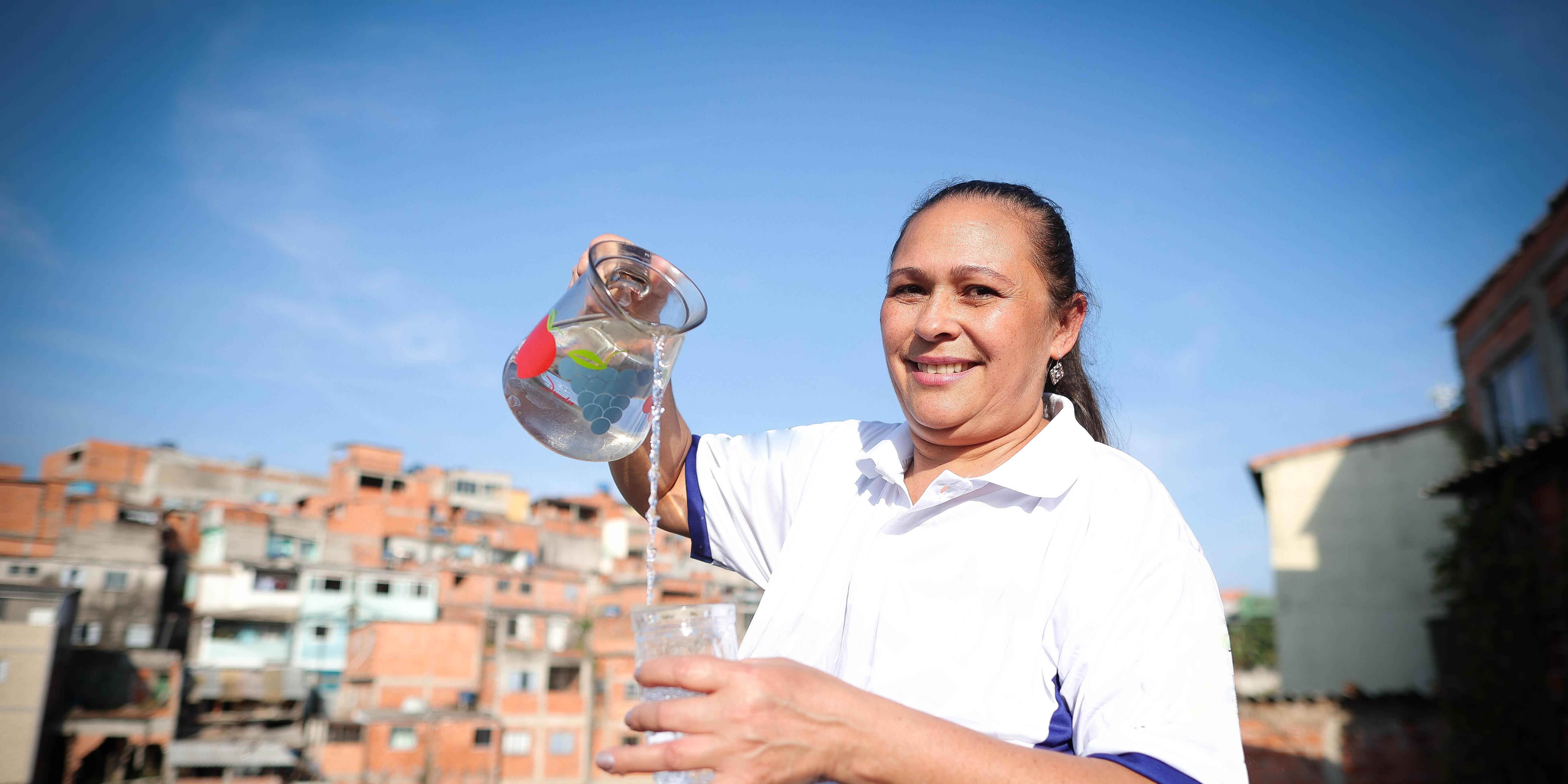 Beneficiária da Tarifa Social Paulista, Francisca Fernanda, moradora da zona sul da capital