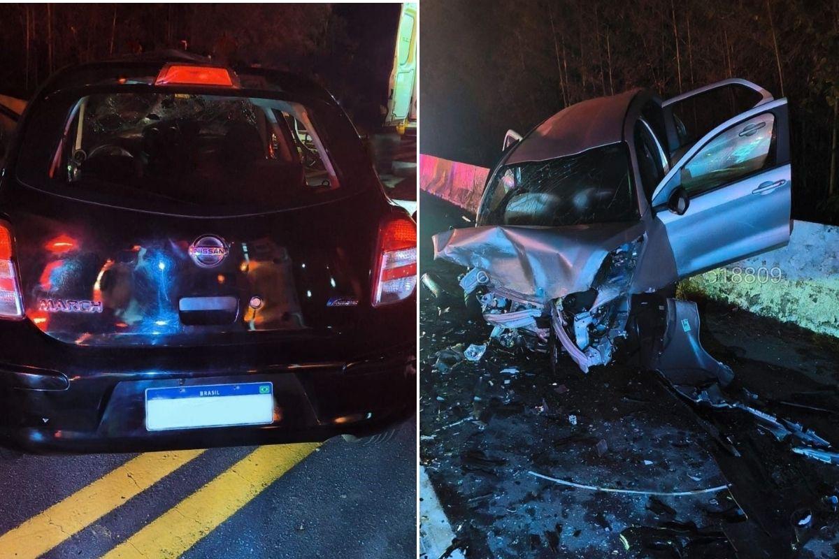 Condutor de um dos veículos dormiu no volante e invadiu a pista contramão.