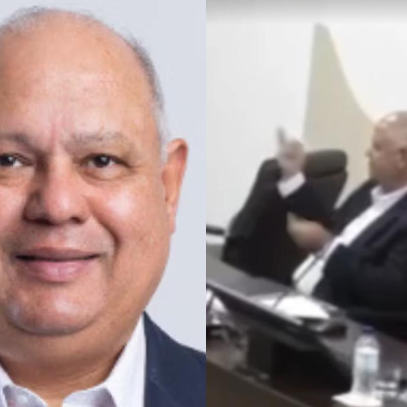 Vereador proferiu gestos obscenos em direção aos manifestantes durante sessão na Câmara