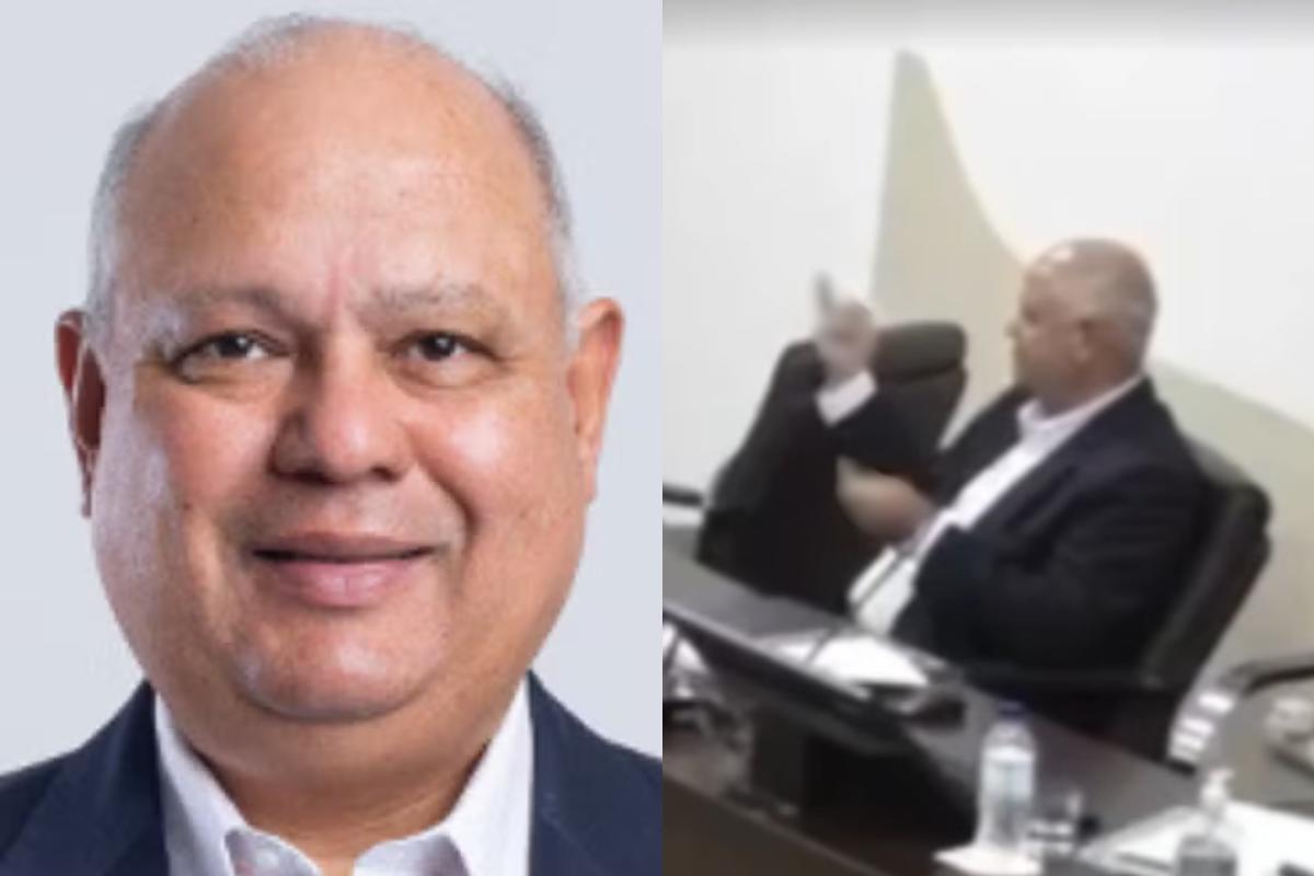 Vereador proferiu gestos obscenos em direção aos manifestantes durante sessão na Câmara