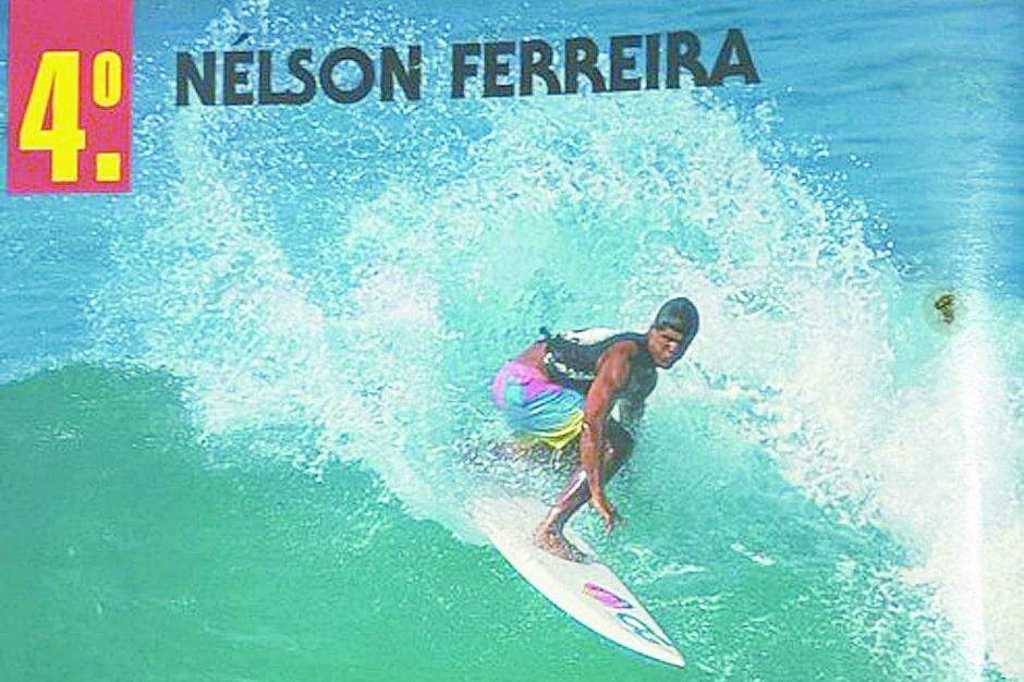 Nelson Ferreira terminou em quarto lugar no ranking nacional de surfe em 1987