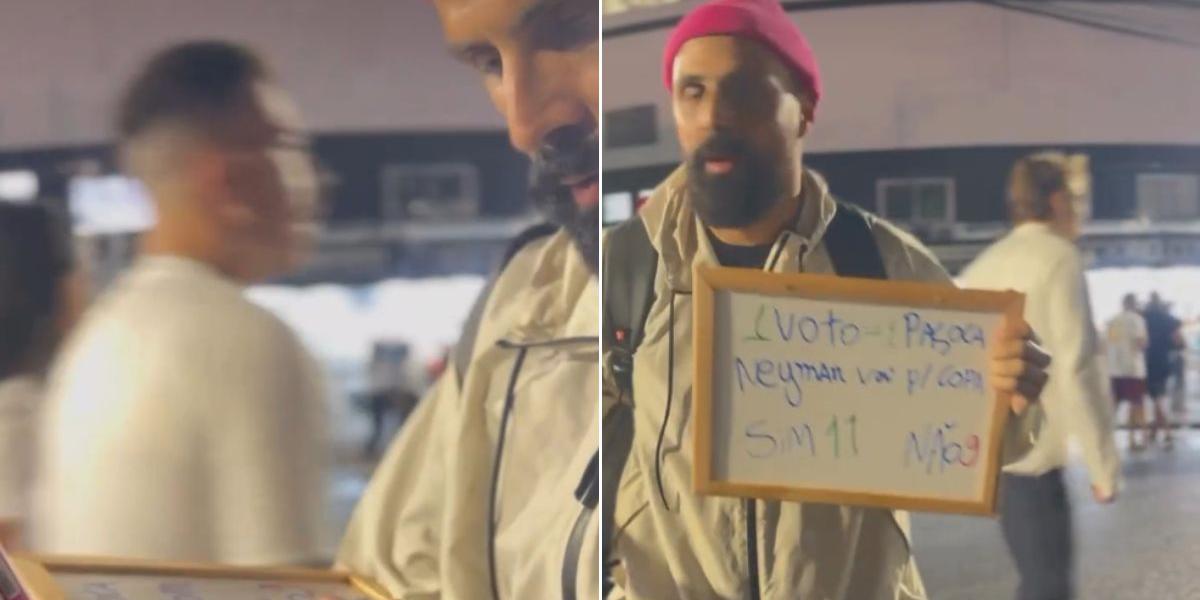 O influenciador Caio Giachetti interage com o público nas ruas de Santos, usando criatividade e abordagens inusitadas para testar ideias e gerar conexão