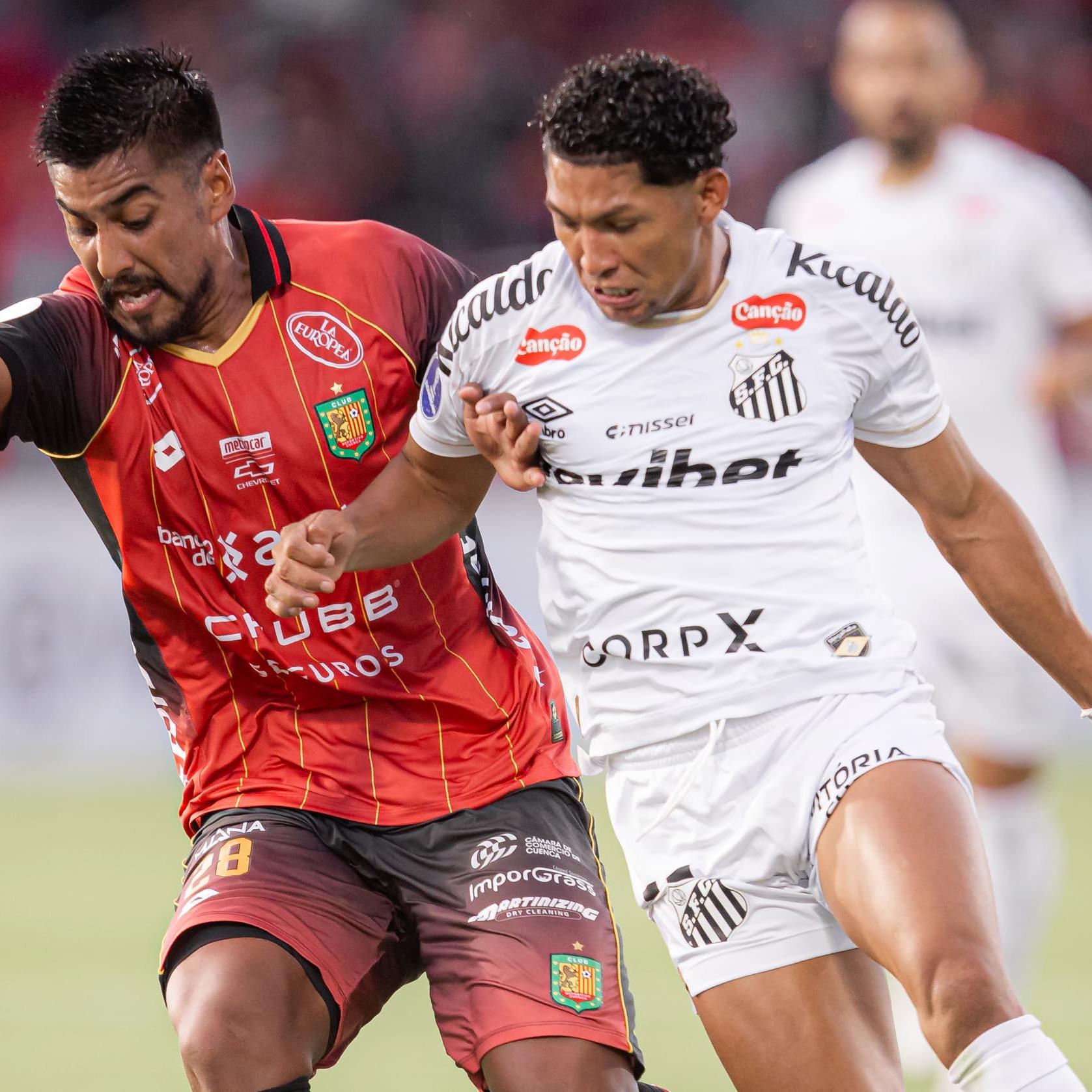 O Santos, de Rony, perdeu para o Deportivo Cuenca, na estreia da Copa Sul-Americana