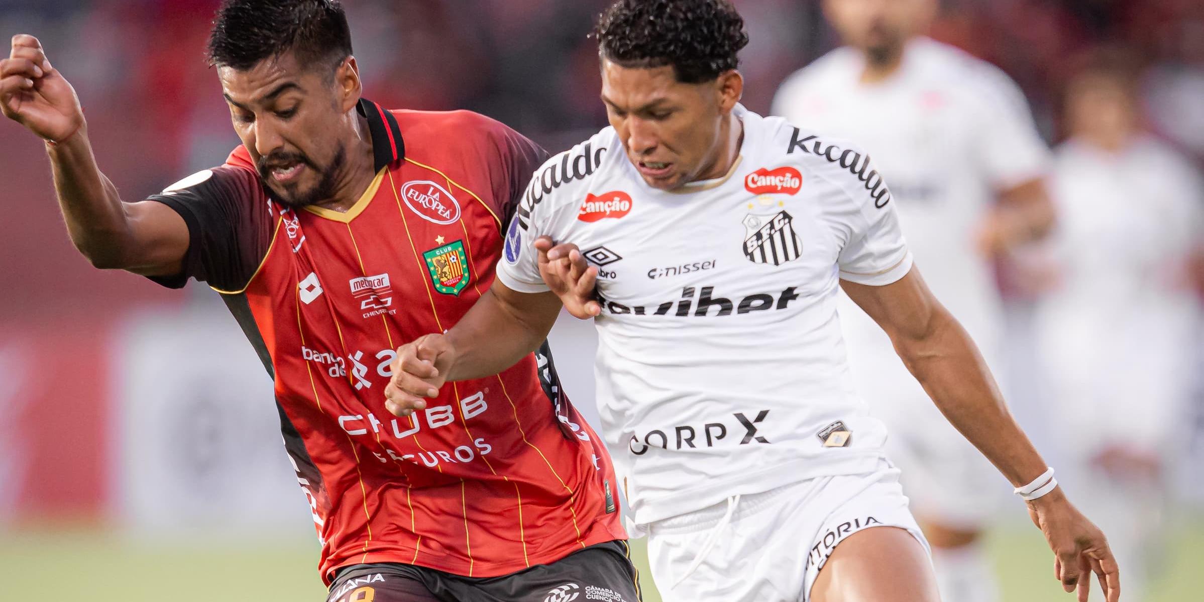 O Santos, de Rony, perdeu para o Deportivo Cuenca, na estreia da Copa Sul-Americana