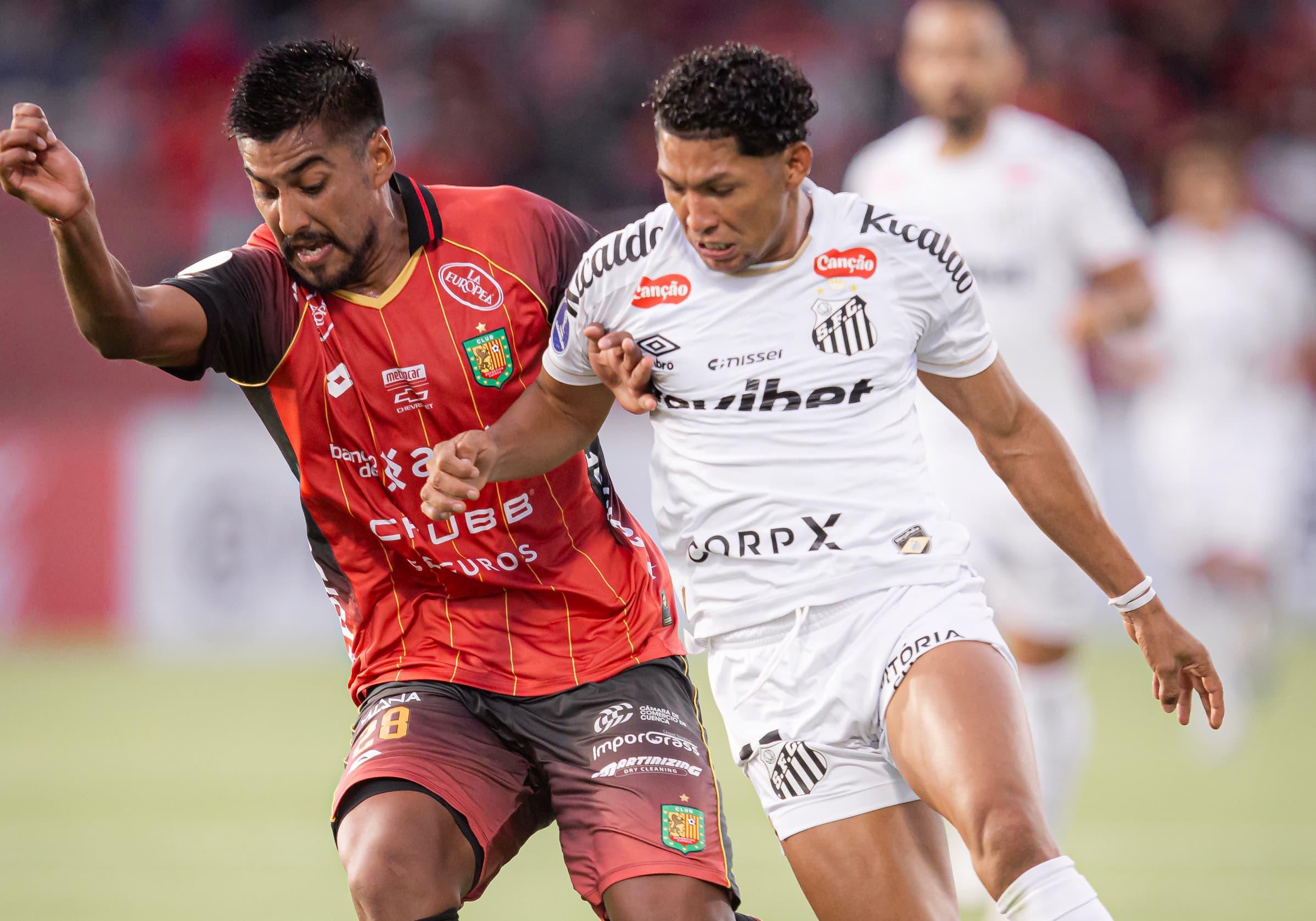 O Santos, de Rony, perdeu para o Deportivo Cuenca, na estreia da Copa Sul-Americana