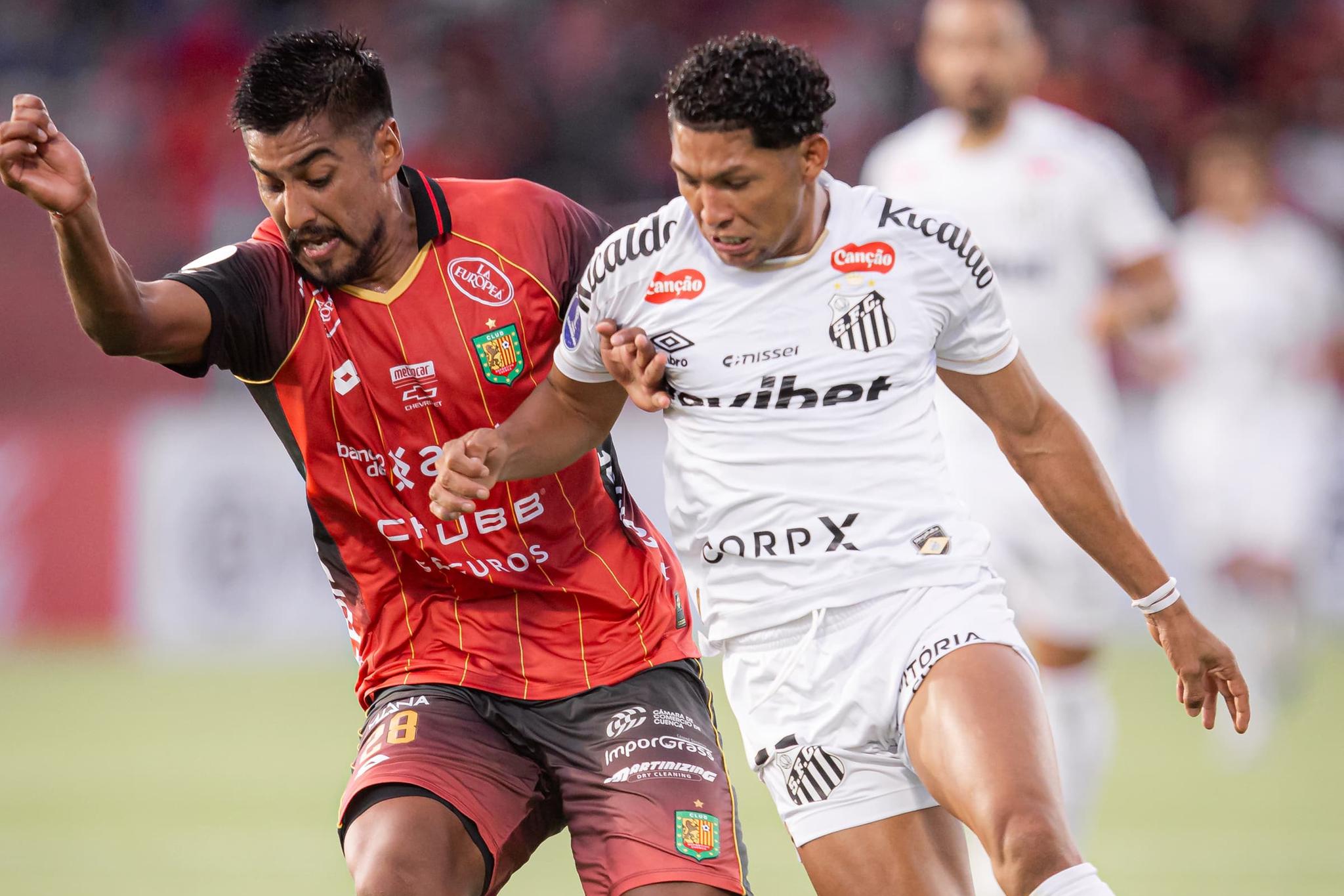 O Santos, de Rony, perdeu para o Deportivo Cuenca, na estreia da Copa Sul-Americana