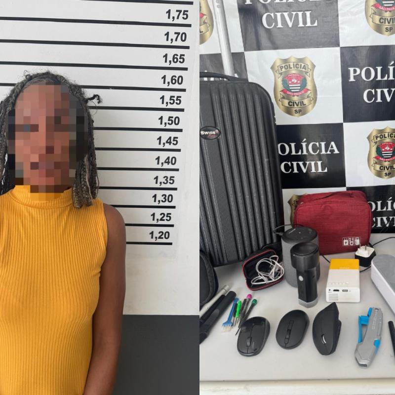 Segundo a polícia, ao ser questionada sobre os itens não localizados, a mulher afirmou que teria jogado os objetos em um rio