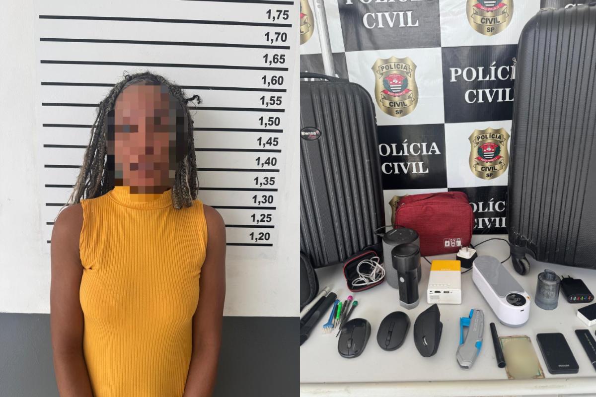 Segundo a polícia, ao ser questionada sobre os itens não localizados, a mulher afirmou que teria jogado os objetos em um rio