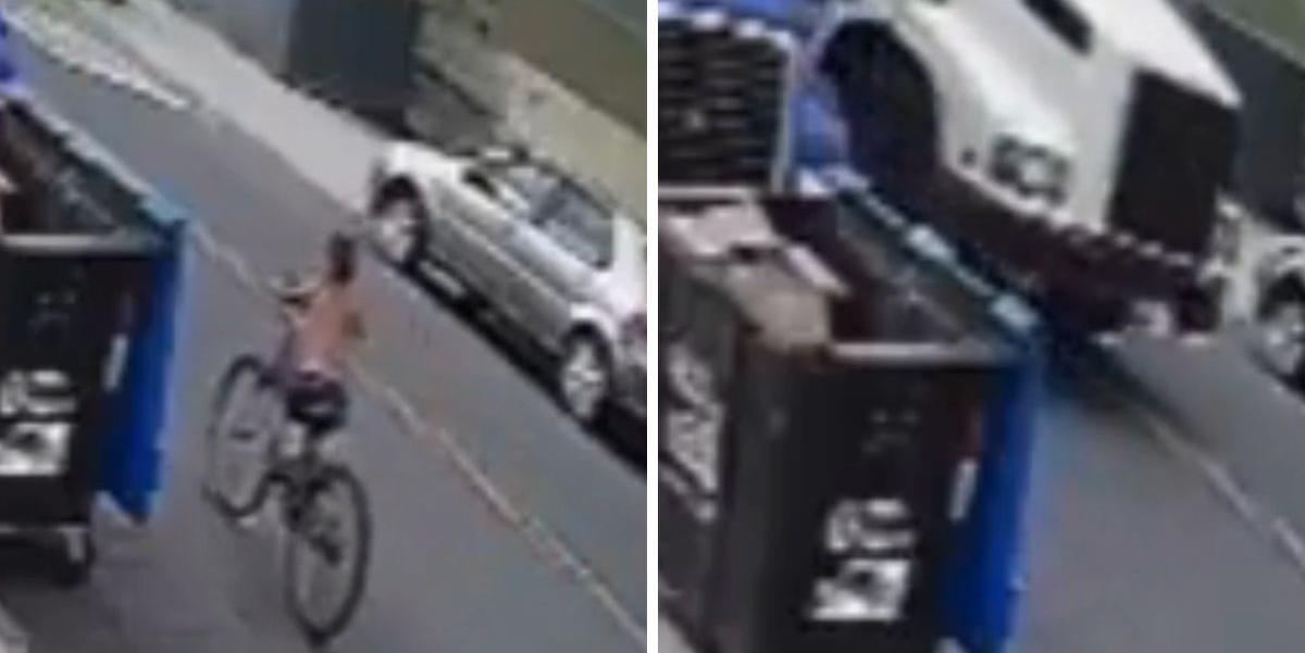 Câmera flagrou o momento do acidente em Santos