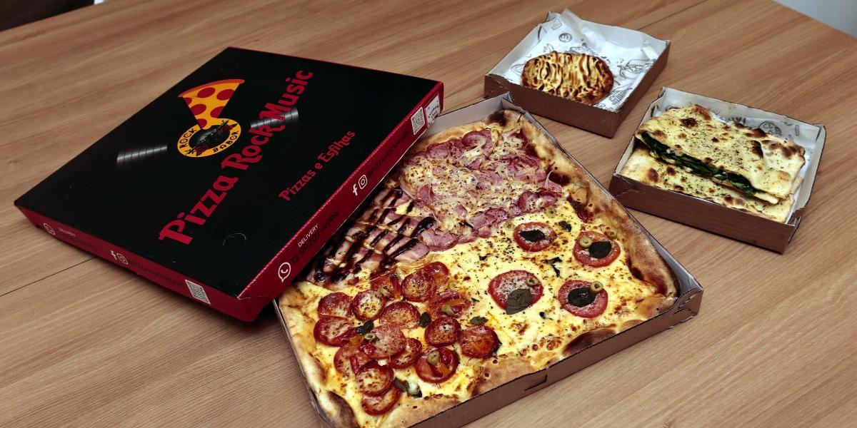 Pizza Rock Music, de Santos, atende ao público pelo sistema delivery