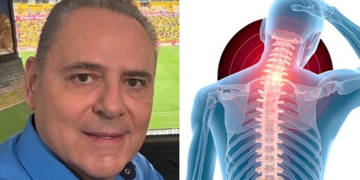 Luís Roberto (esq.) está fora das transmissões da Copa do Mundo por conta de uma neoplasia cervical