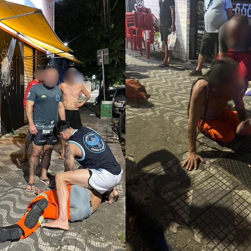 Professor de Muay Thai segurou o homem alterado por cerca de 20 minutos