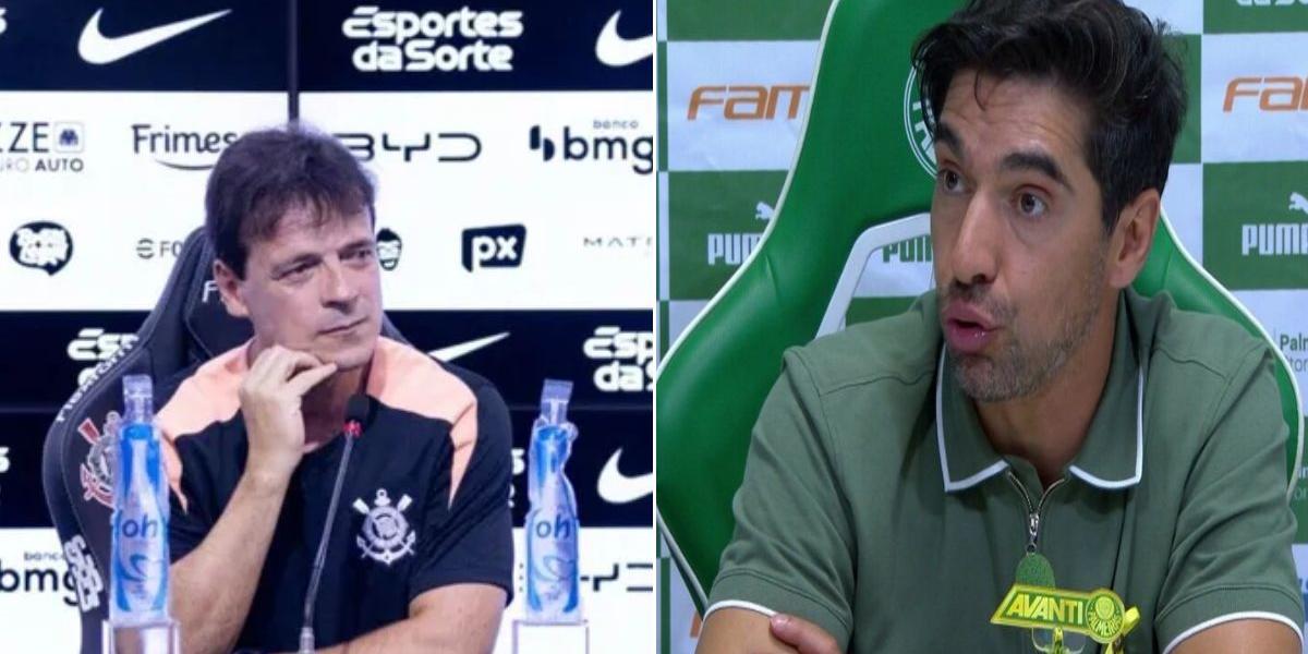 Duelo entre os times de Fernando Diniz e Abel Ferreira ocorre neste domingo