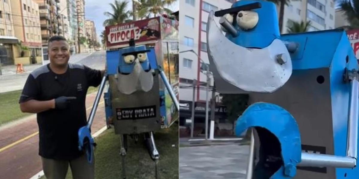 Edy Prata conseguiu aumentar a venda em seu carrinho de pipoca