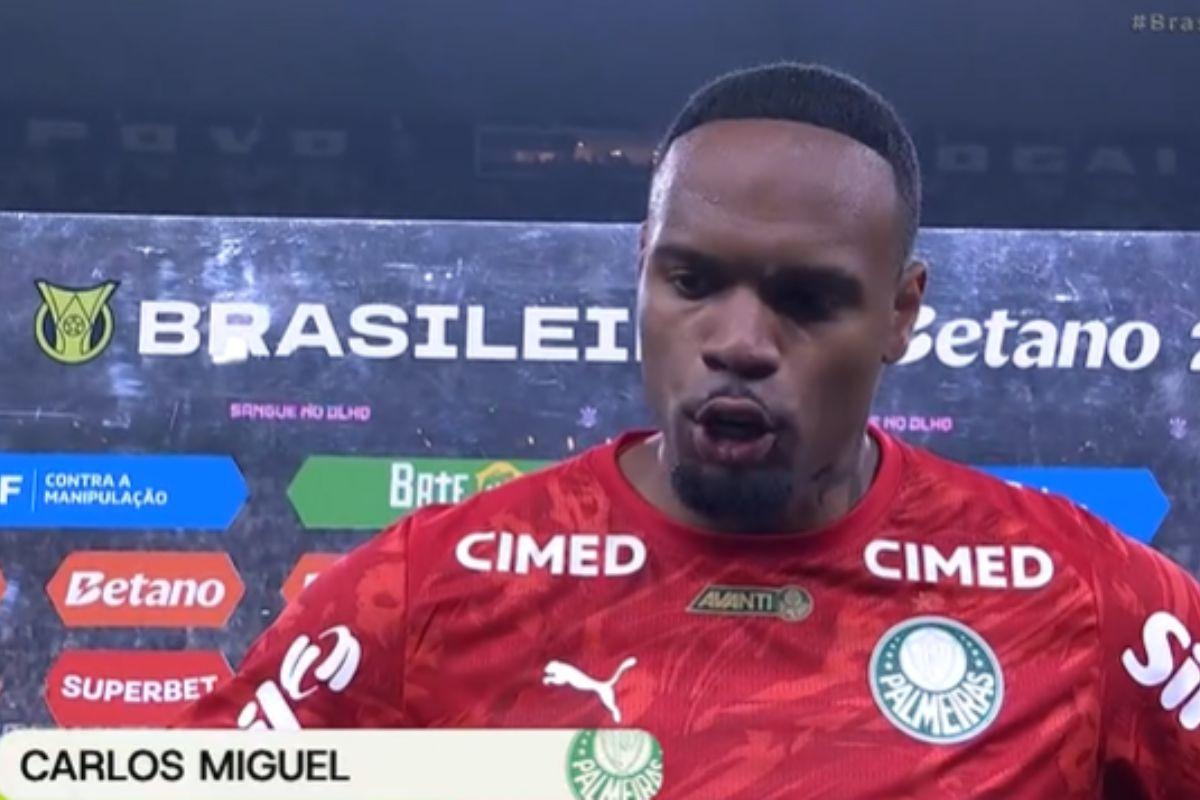 Palmeiras repudia injúria racista contra Carlos Miguel em clássico com o Corinthians