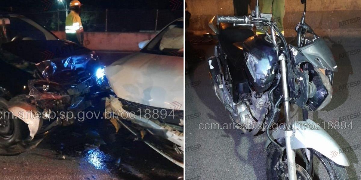 Acidentes envolveram três veículos