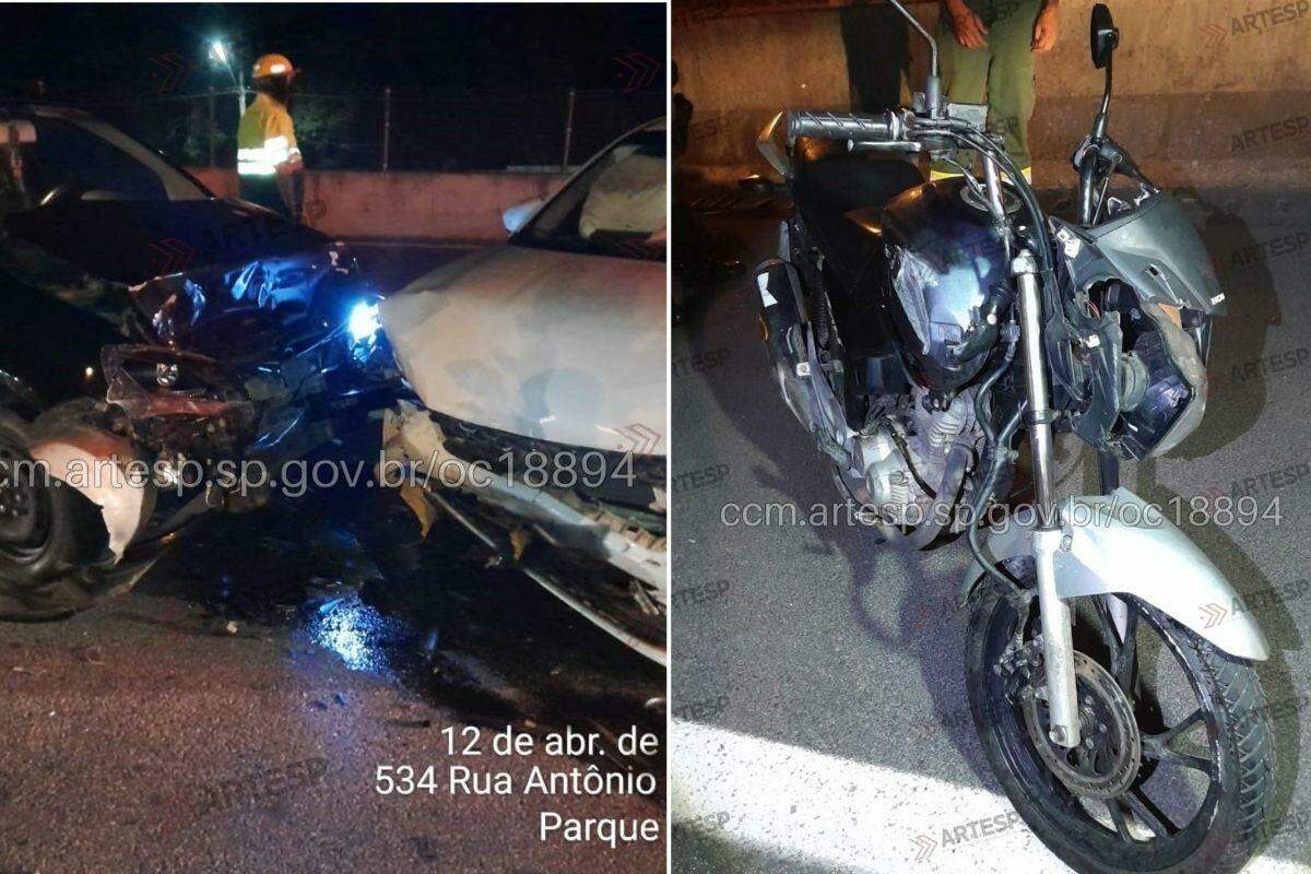 Acidentes envolveram três veículos